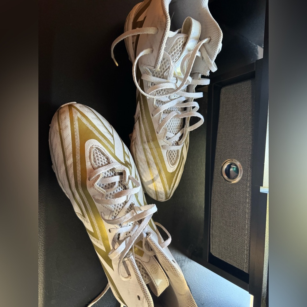 Adidas Gray and gold football cleats